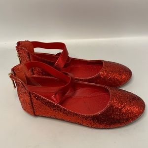 Nova Utopia Girl’s Sequin Red Ballet Flat Shoes 2 Wizard of Oz Dorothy Costume
